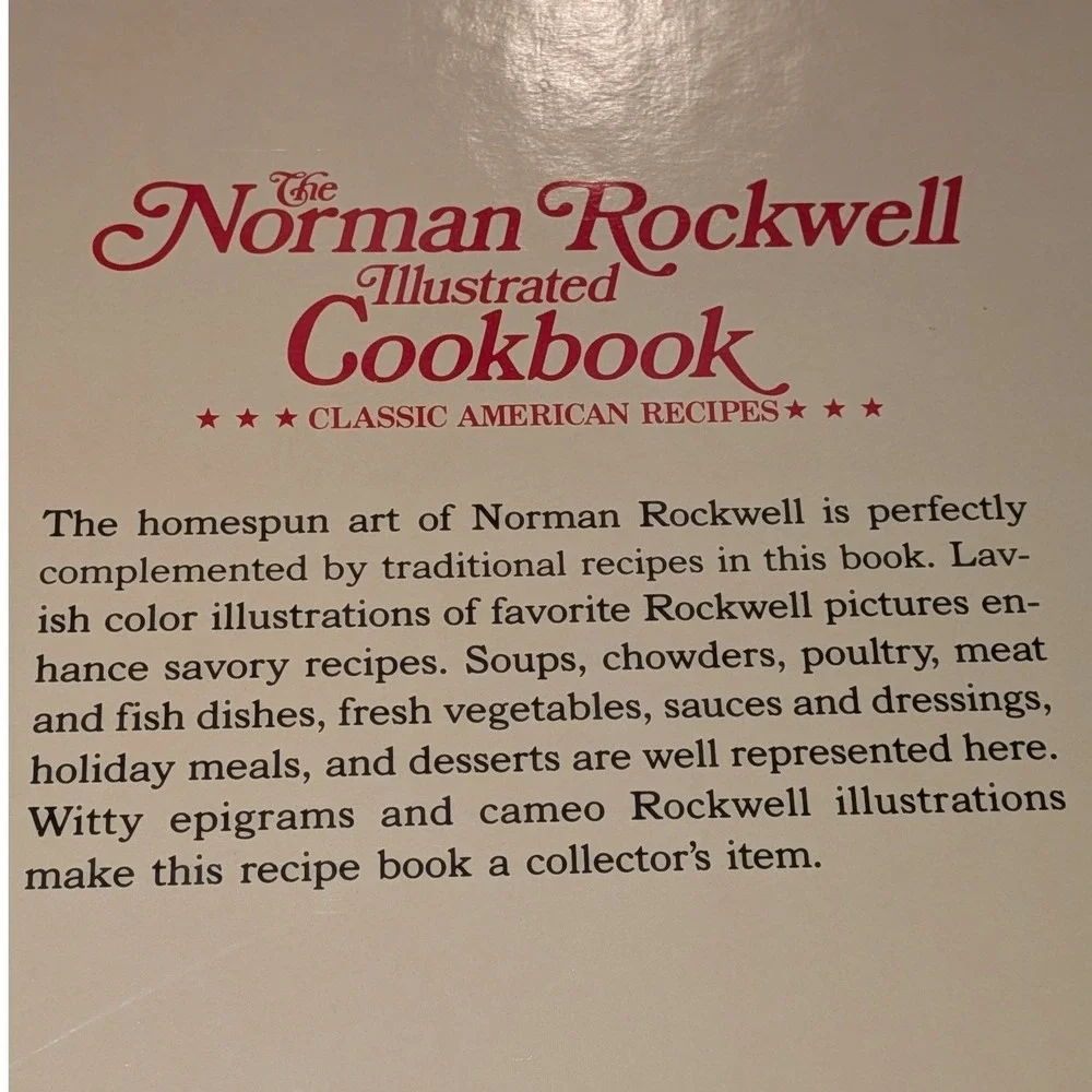 Norman Rockwell Illustrated Cookbook 1987 Hardcover Classic American Recipes